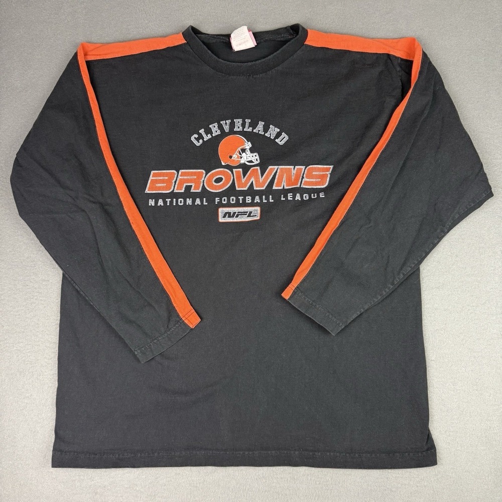 Vintage Cleveland Browns Shirt Mens‎ XL Pullove NFL Long Sleeve T 2000s Y2K